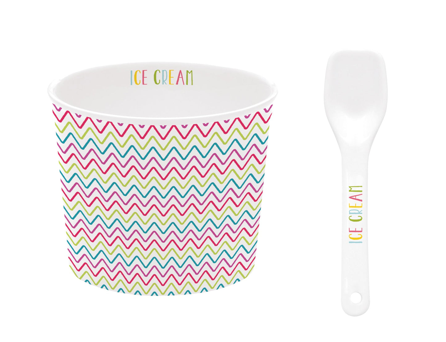 Porcelain Ice cream bowl with a spoon - Shukha Online Store