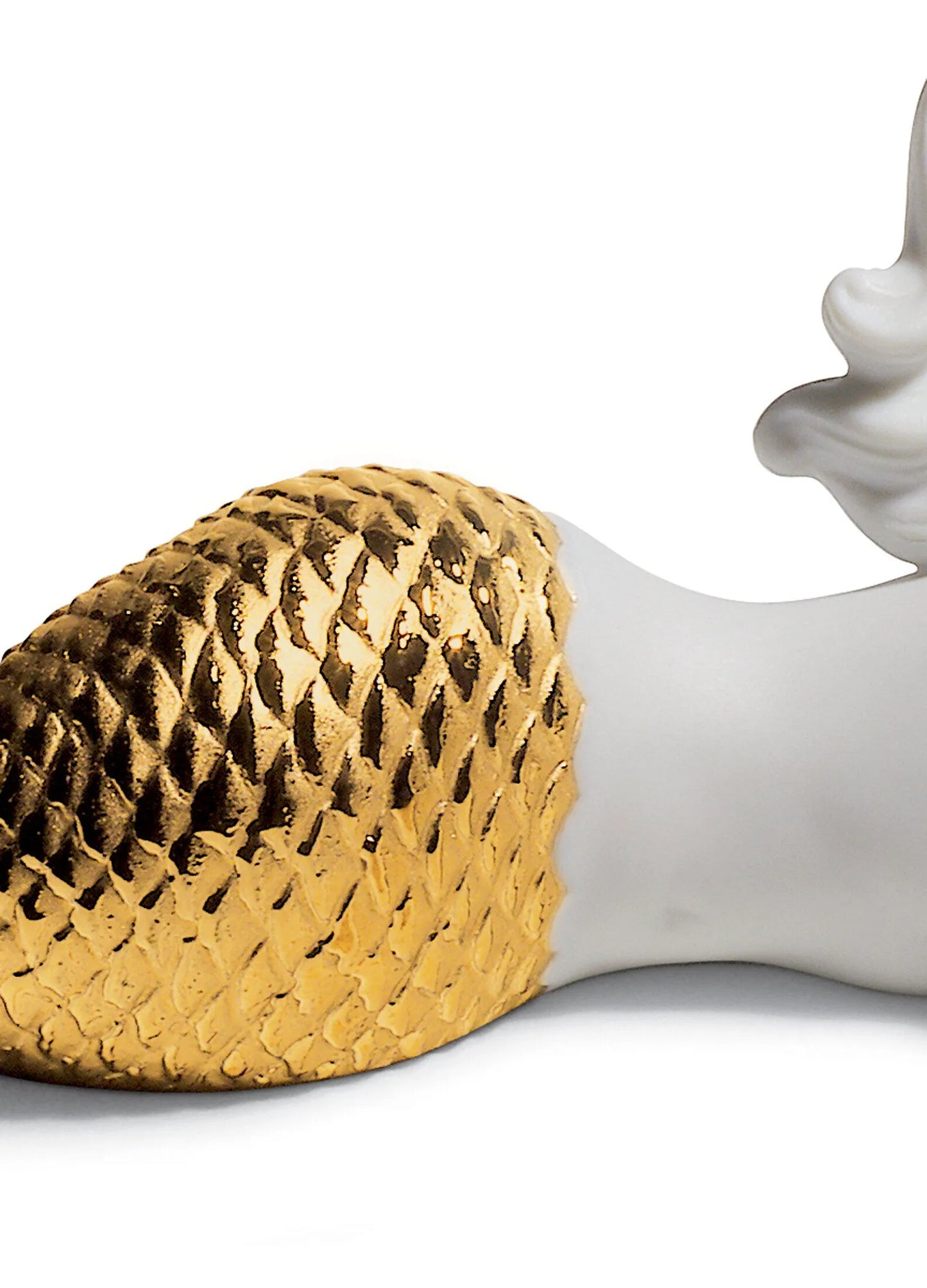Day Dreaming at Sea Mermaid Figurine. Golden Lustre