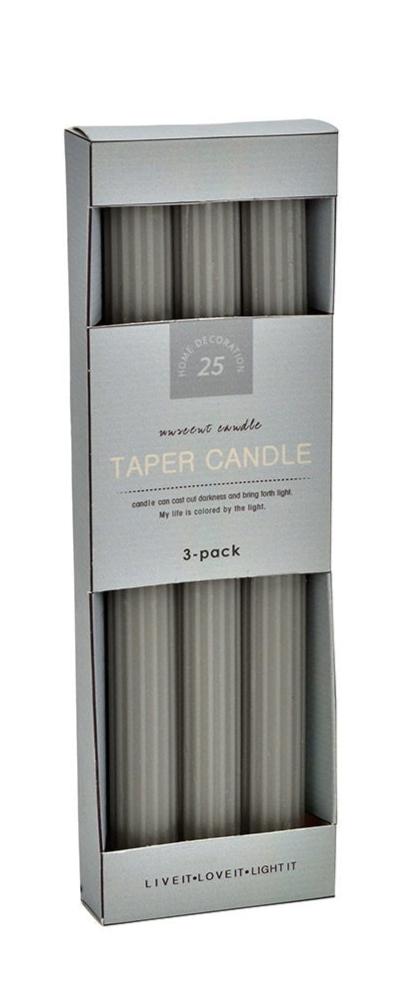 Stick candle set of 3, made of wax