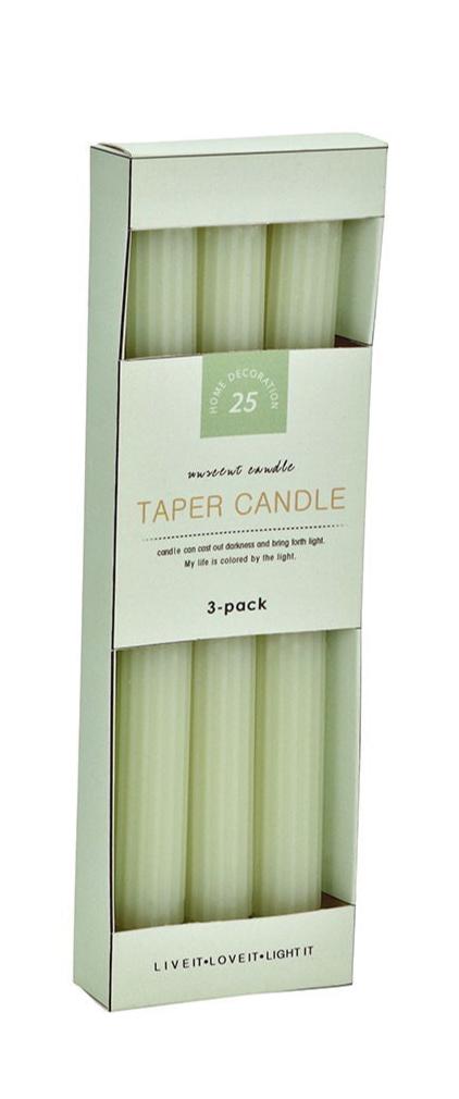 Stick candle set of 3, made of wax