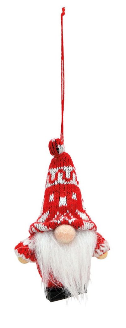 Hanger gnome from textile red