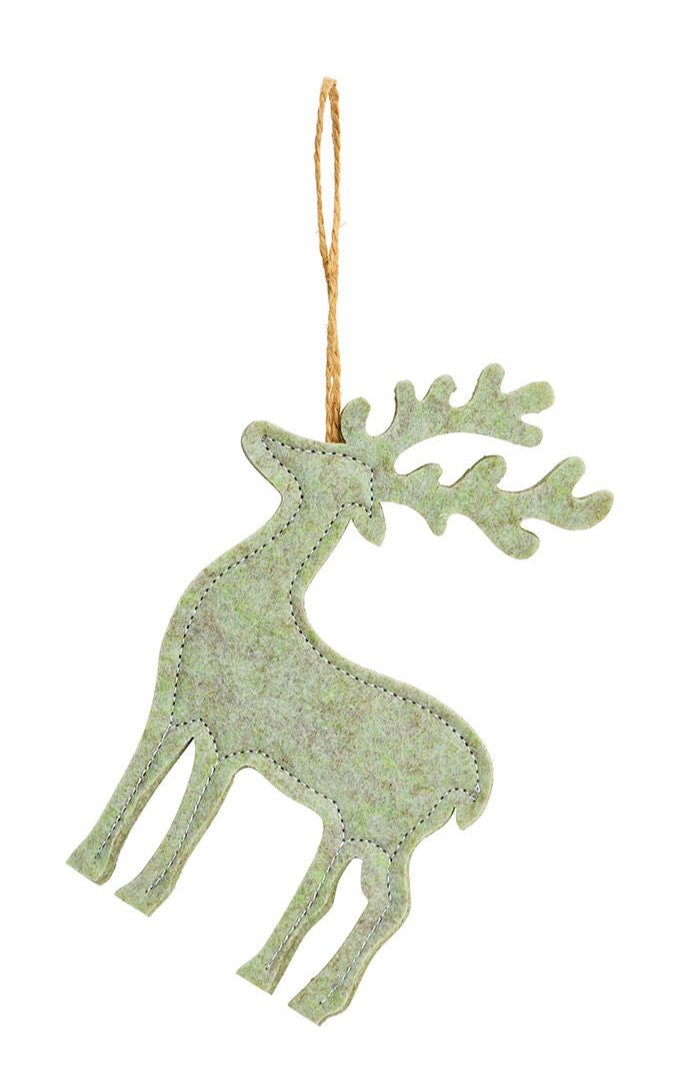 Hanger deer made of felt light green
