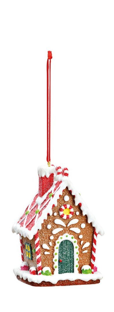 Hanger gingerbread house made of poly colorful