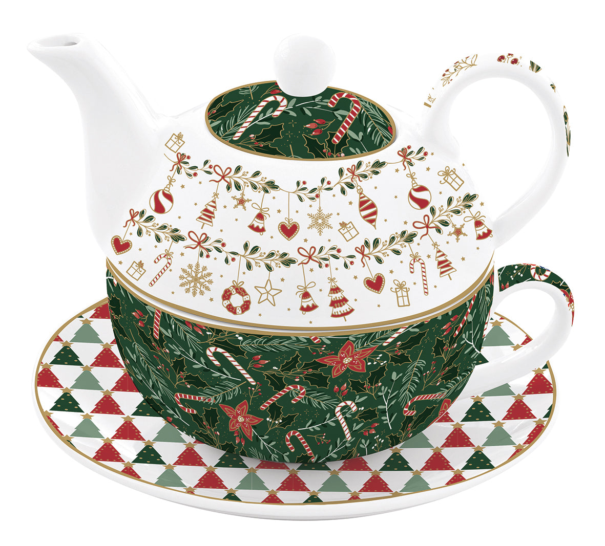 Tea for one in porcelain 350 ml FANCY CHRISTMAS