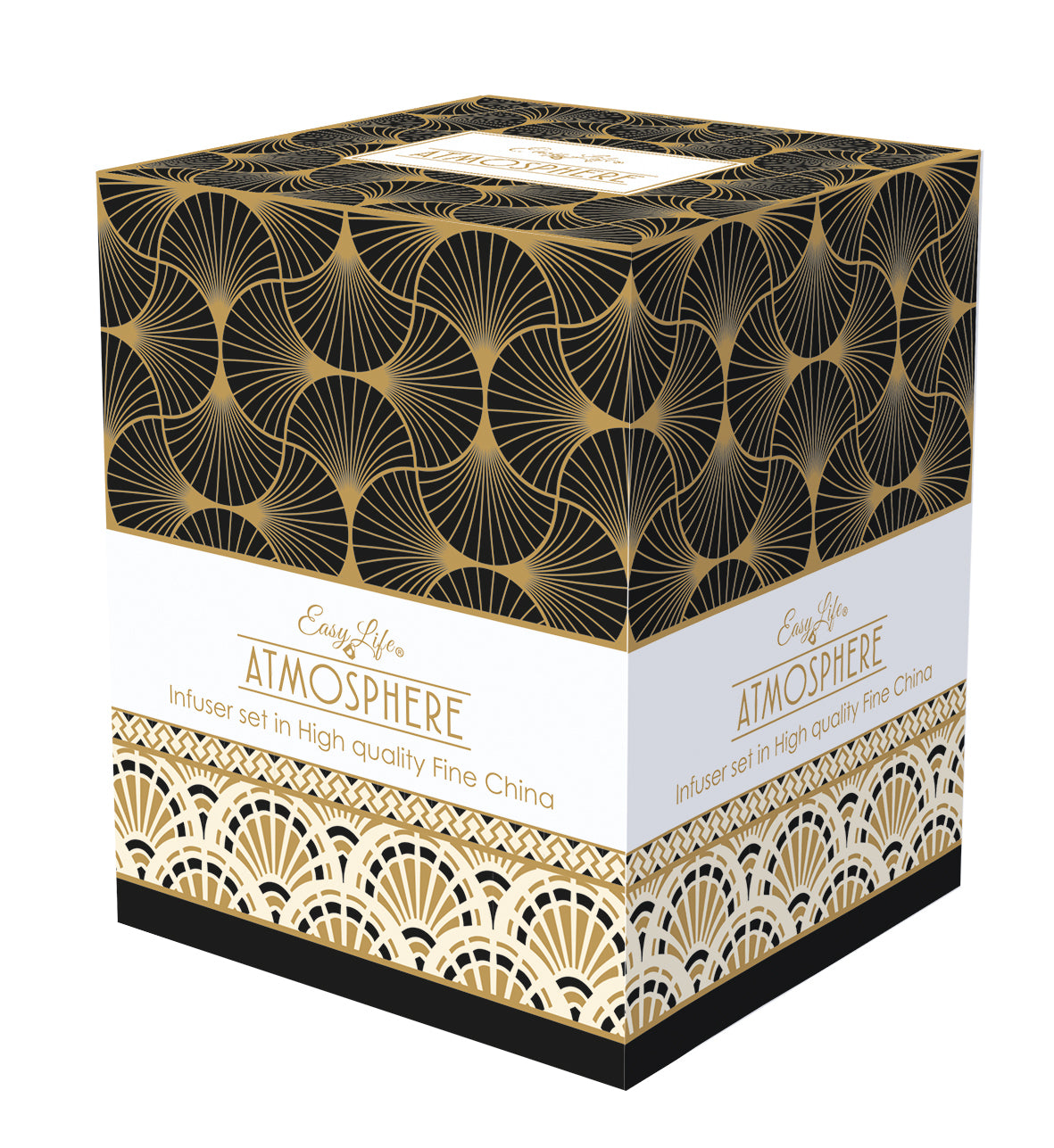 Fine China mug 350 ml with lid and metal infuser in colour box - Shukha Online Store