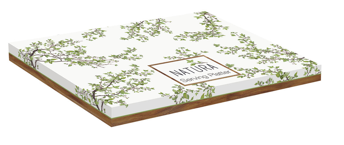 Porc.serving platter 24x16,5 cm in color box NATURA - Shukha Online Store