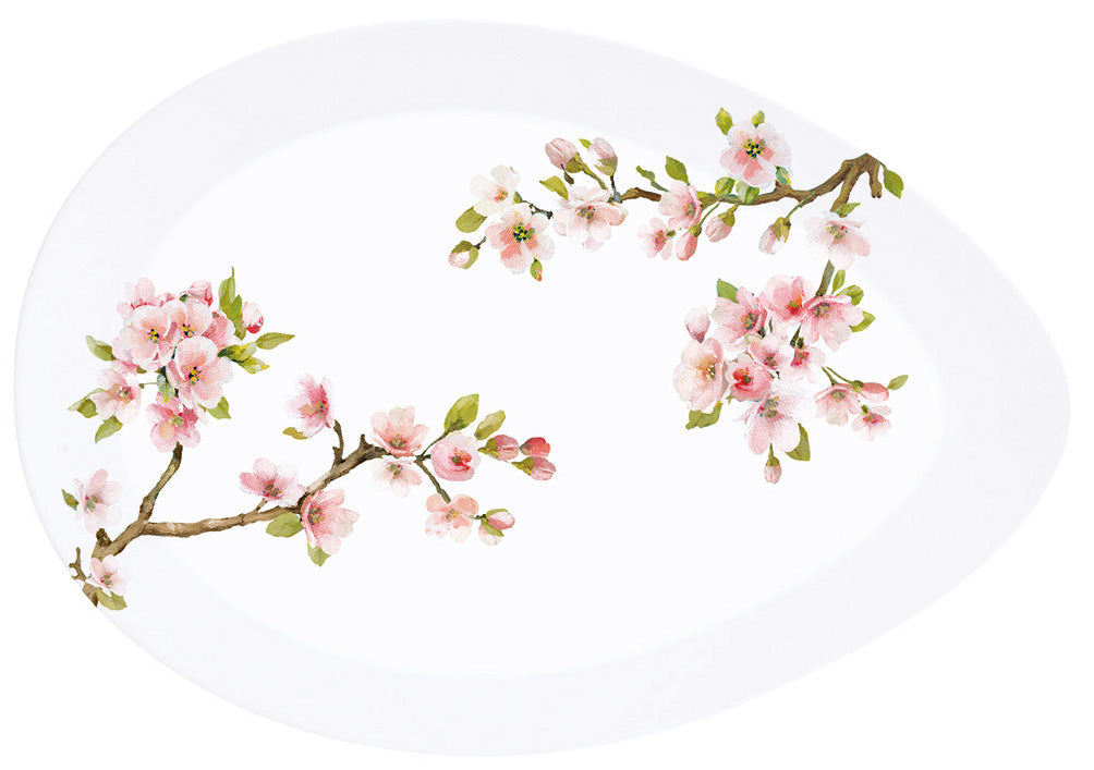 Porcelain serving platter 36x25 cm in color box SAKURA - Shukha Online Store