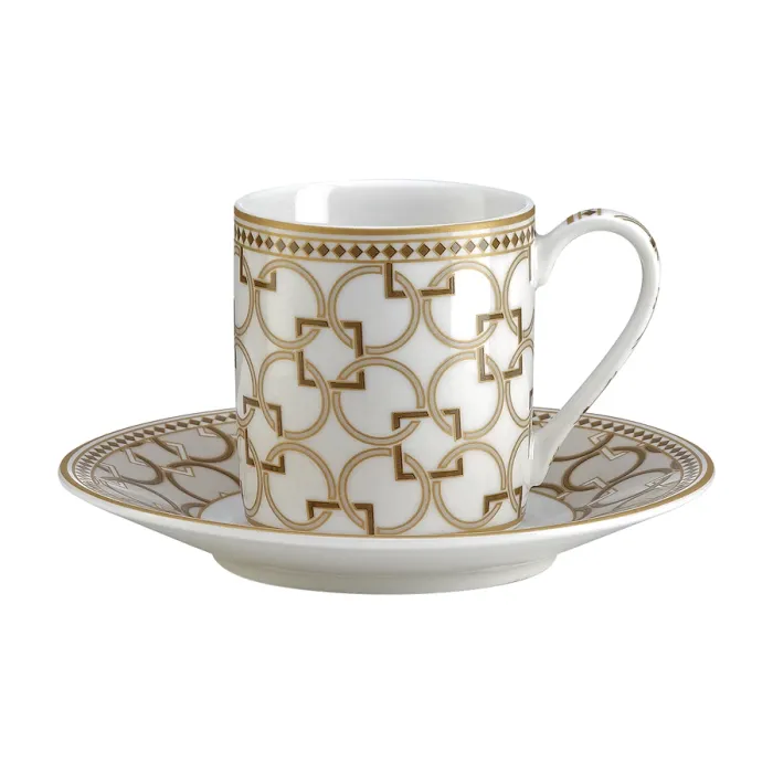 Set of 2 espresso cups with saucer DECO'