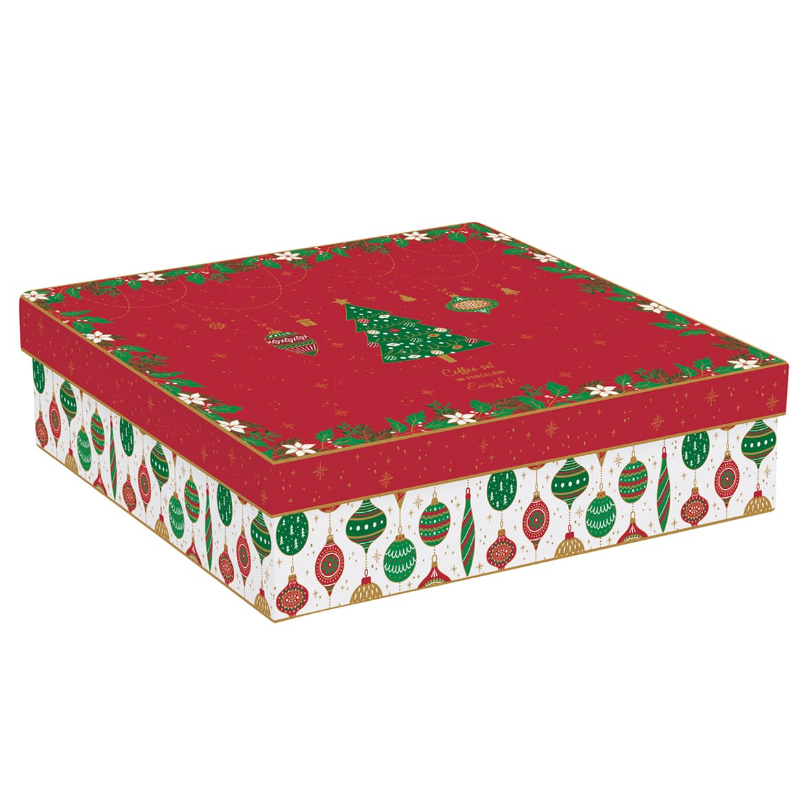 Set of 6 coffee cups with saucer JINGLE BELLS