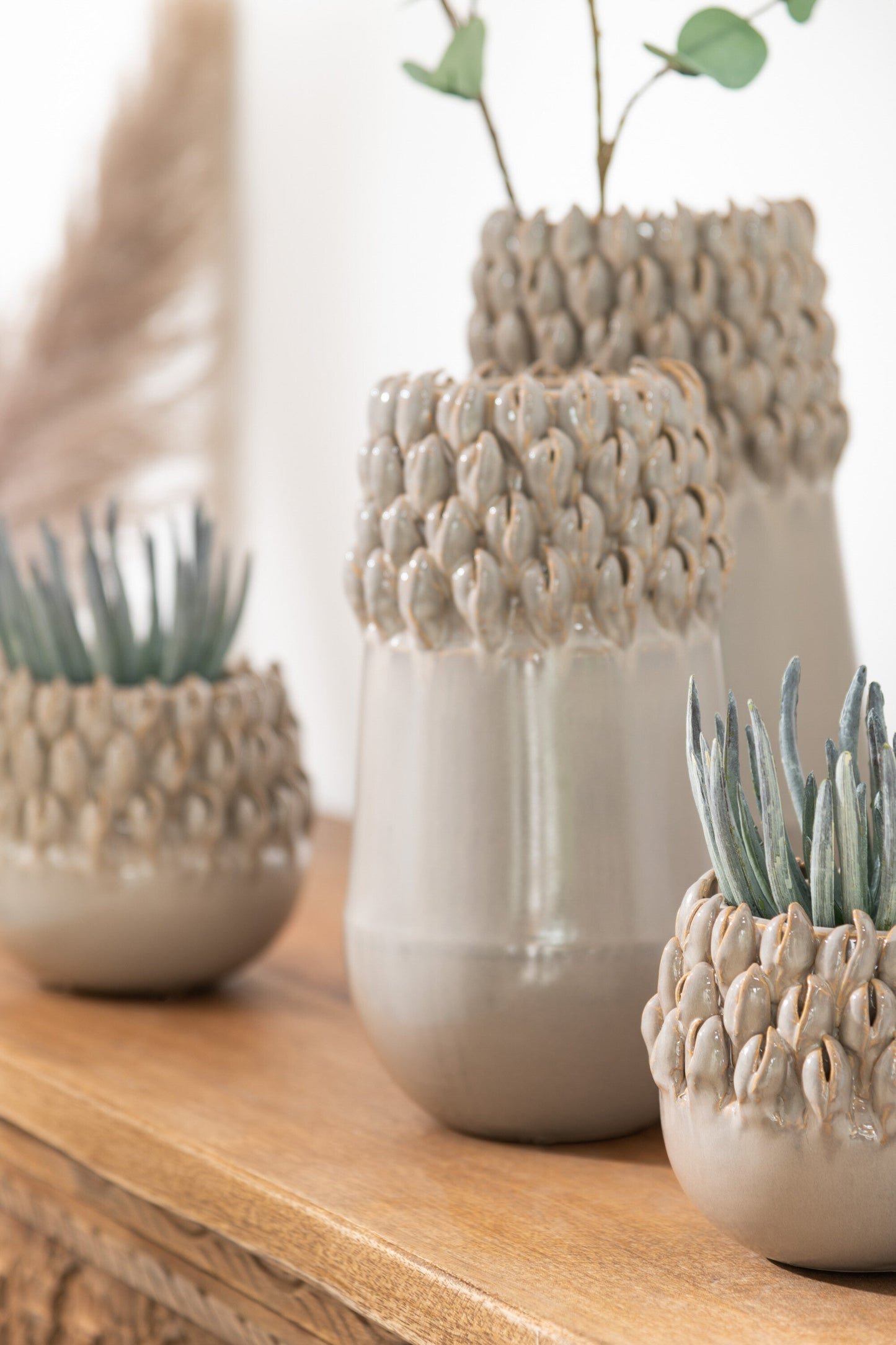 Vase Ibiza Ceramic Grey Large