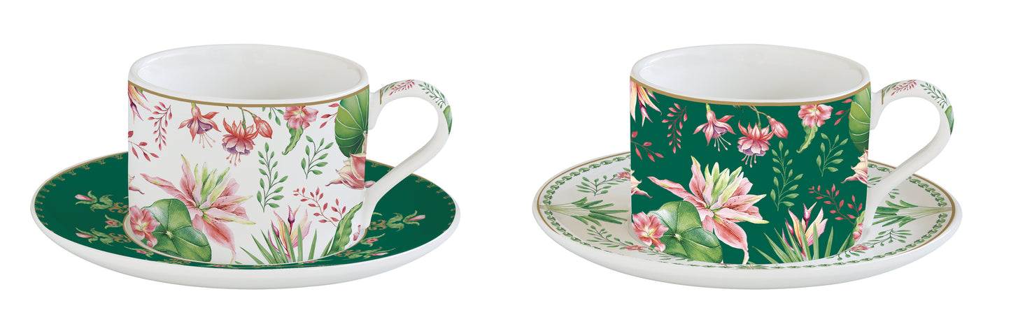 Set of 2 porcelain cups 240 ml. BOTANIC CHIC