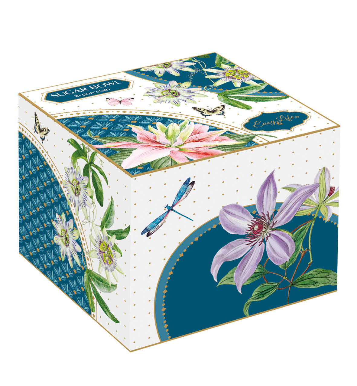 Porcelain sugar bowl 250 ml in color box VOYAGE TROPICAL - Shukha Online Store