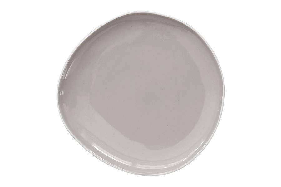 Desert plate, 22 cm, ceramics, gray, Organic Collection