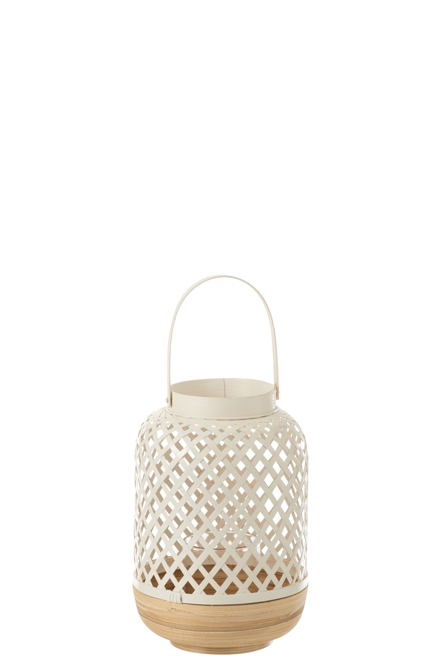Lantern Evi Bamboo White Small
