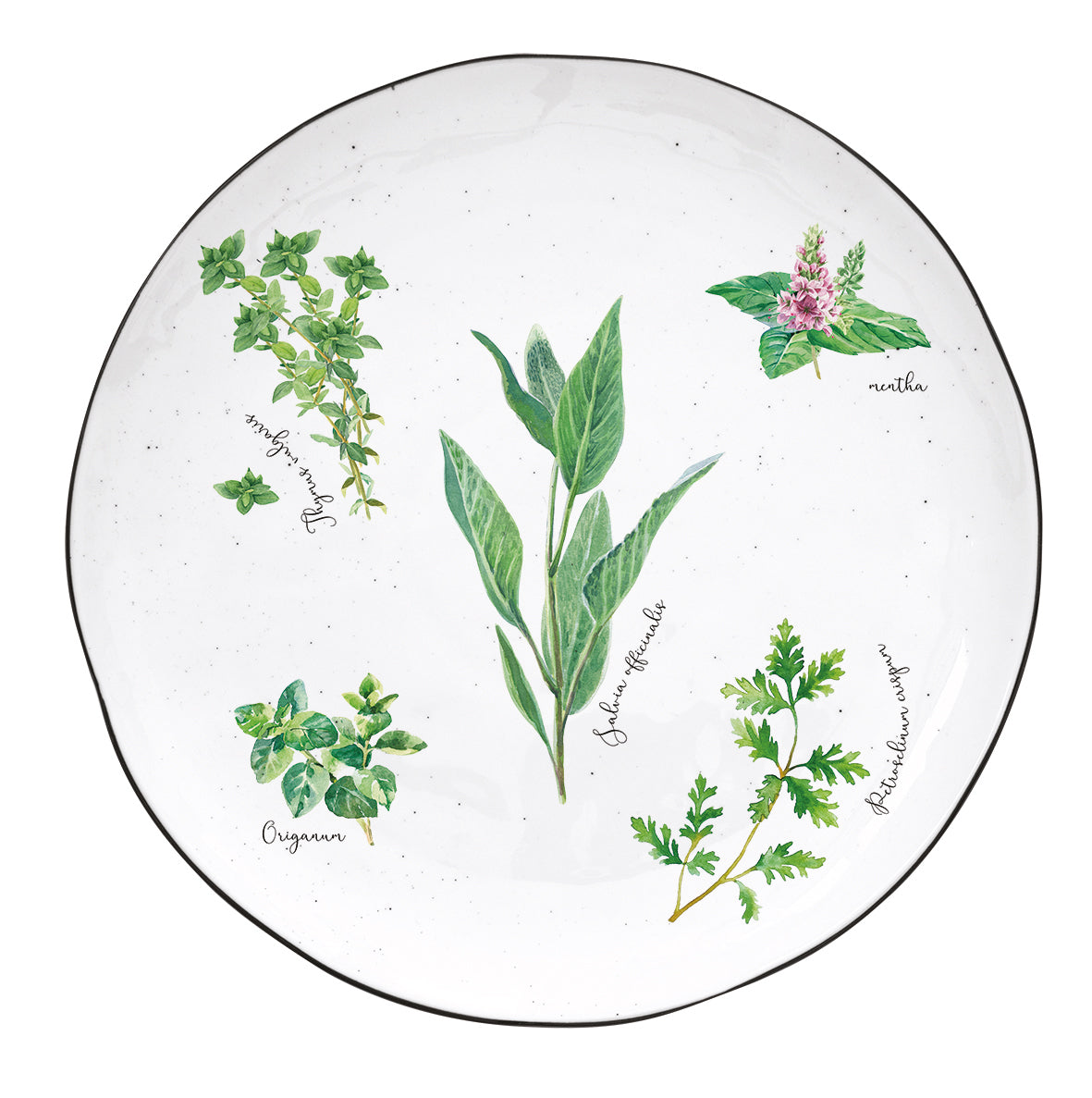 Porcelain side plate Ø 21 cm HERBARIUM - Shukha Online Store