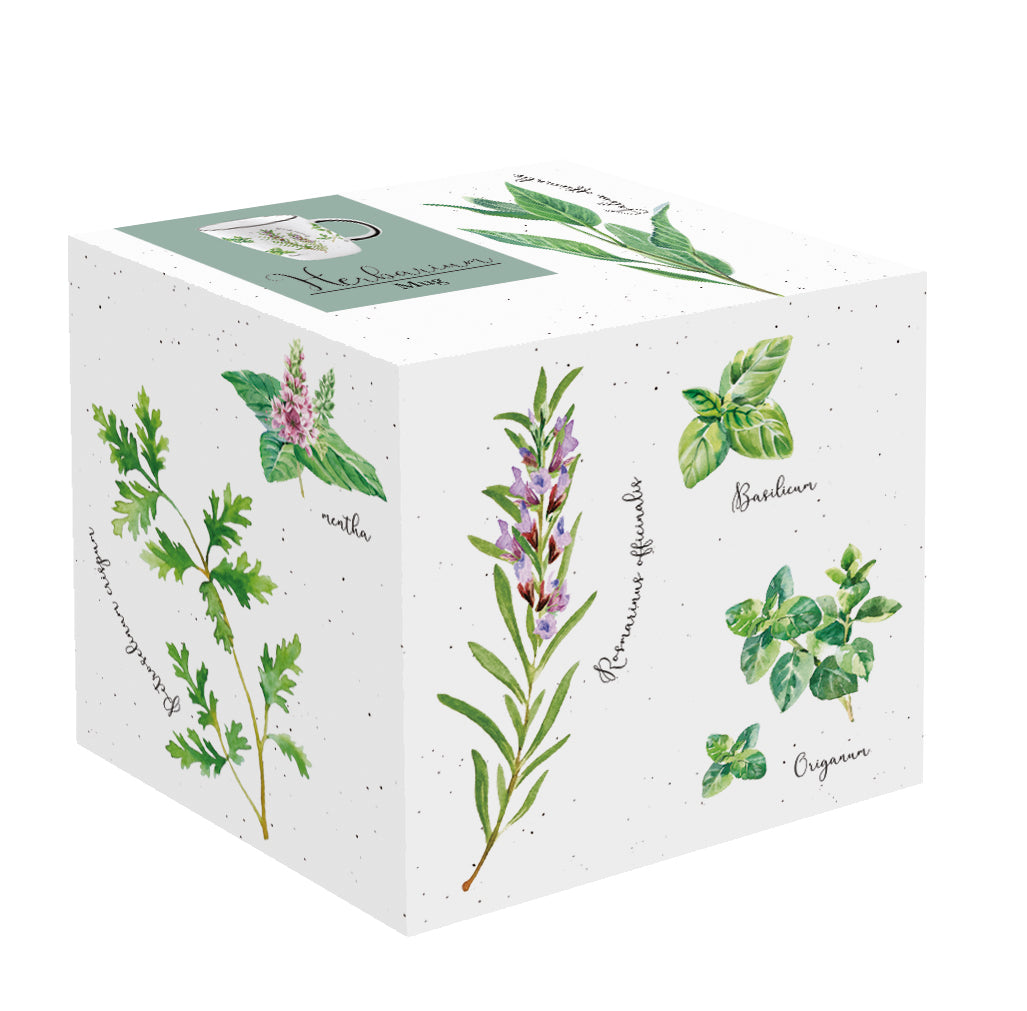 Porcelain mug 350 ml in color box HERBARIUM
