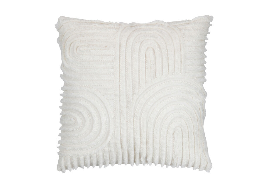 Cushion Arc Square Polyester White