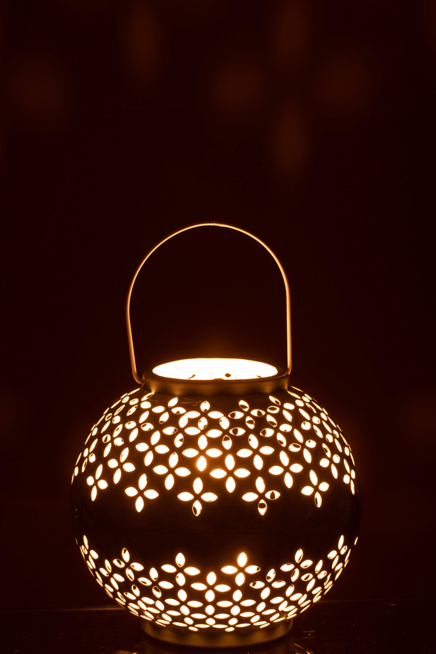 Lantern Ball Perforated Iron Blue