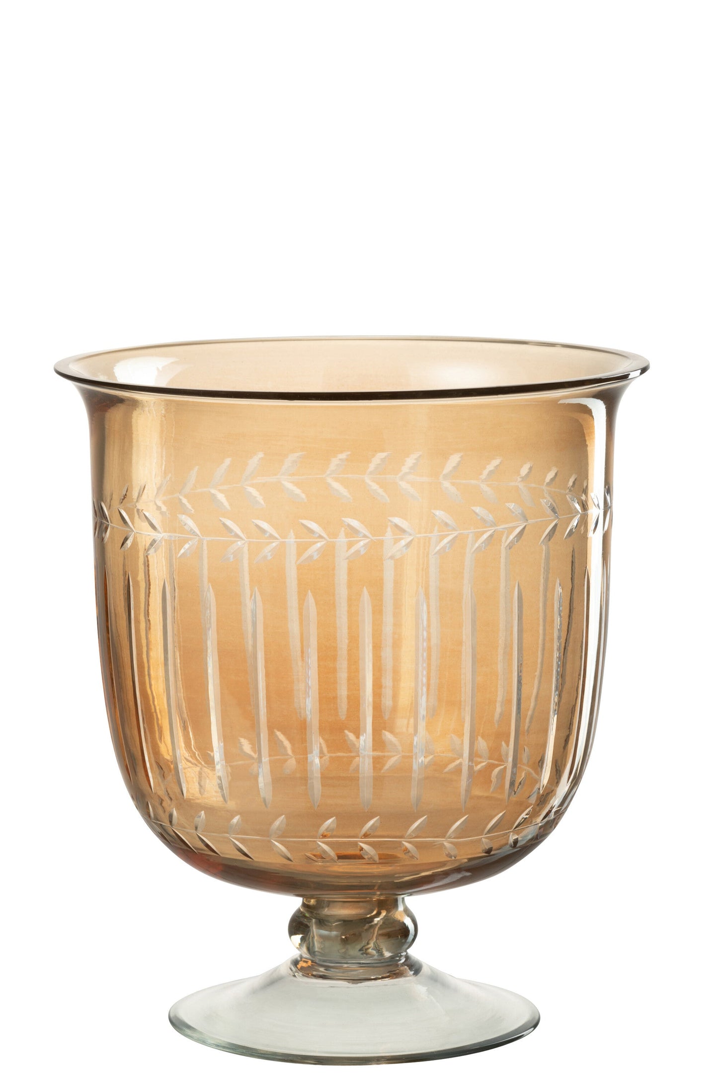 Vase Roman Stem Glass Gold