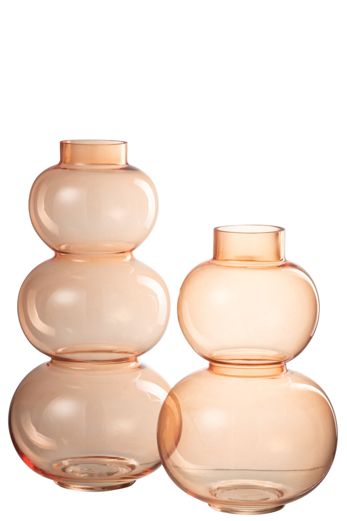 Vase Globes Glass Orange Small