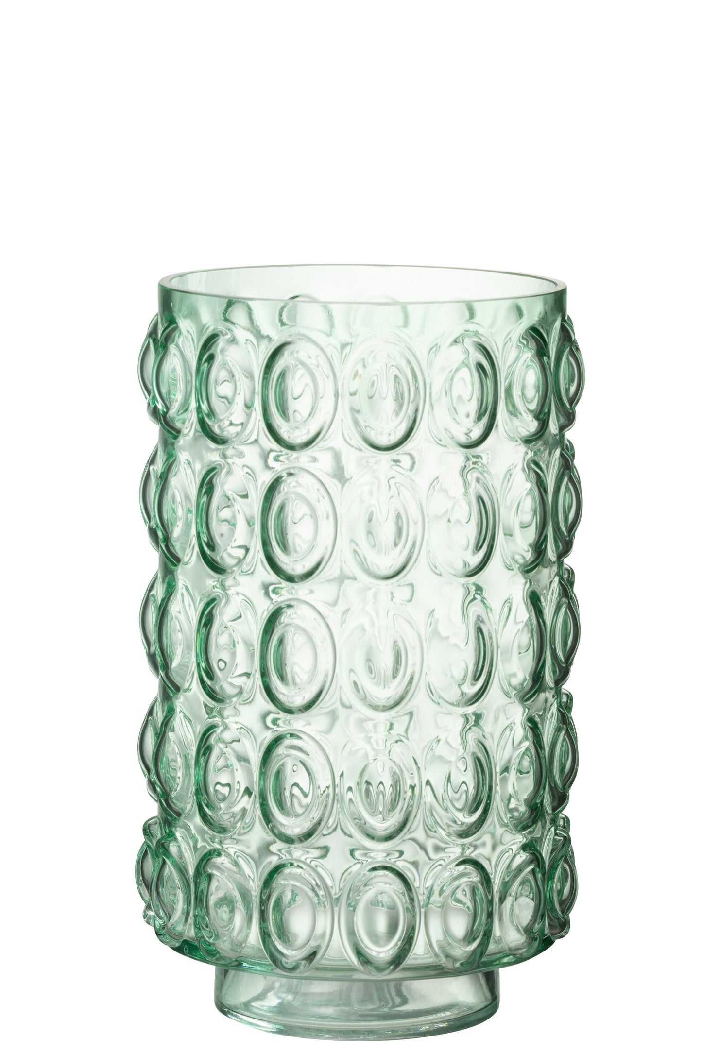 Vase Bubbles Glass Light Green Large