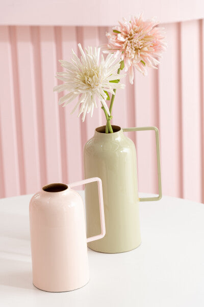 Vase Bottle Metal Green