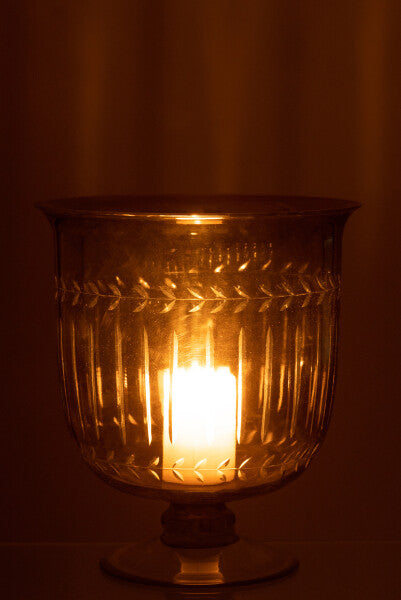 Hurricane Roman Stem Glass Smoke Large
