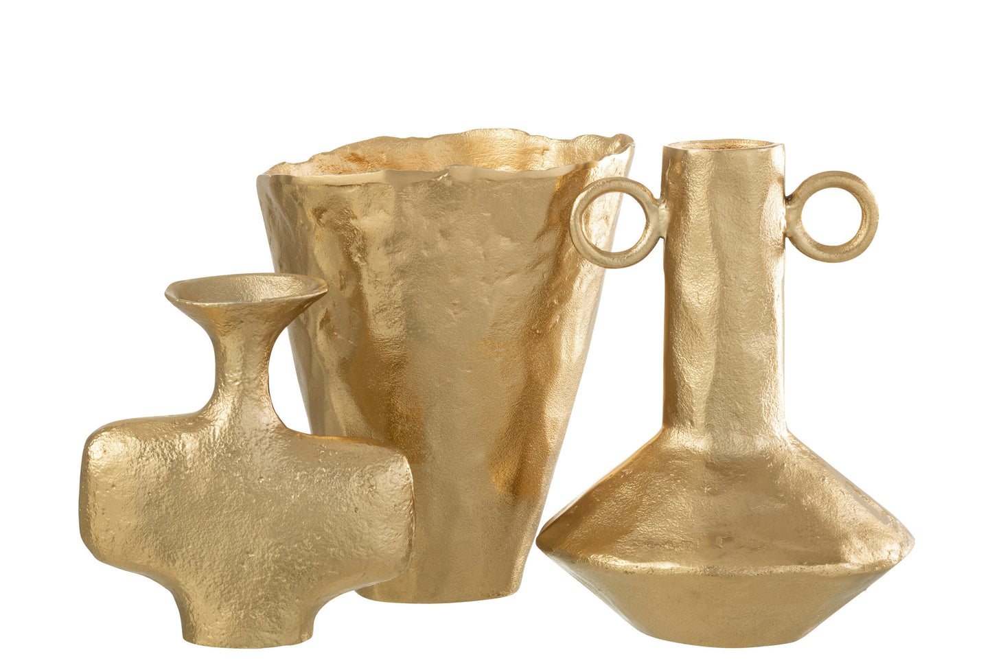 Vase Irregular Aluminium Gold