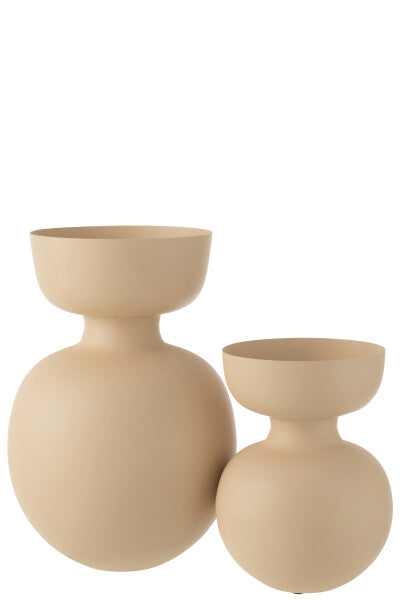 Vase Thibault Aluminium Beige Large