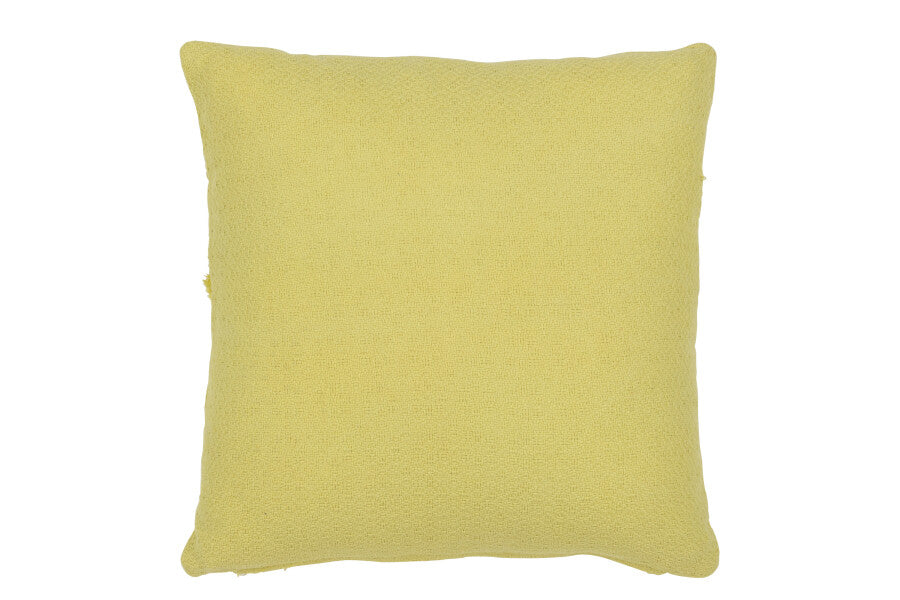 Cushion Leaves Cotton Lemon Green