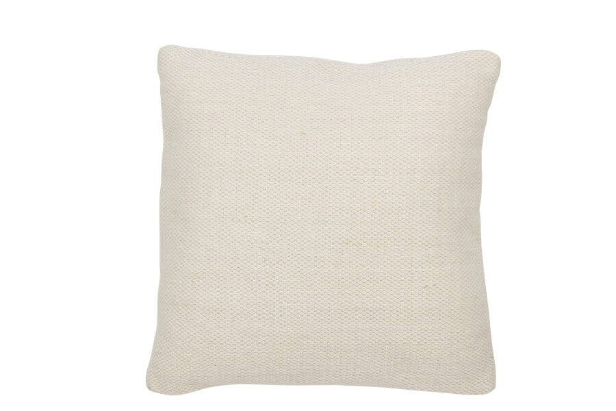 Cushion Woven Wool Cream Small