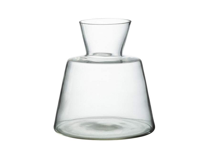 Vase Conic Glass Transparent Large