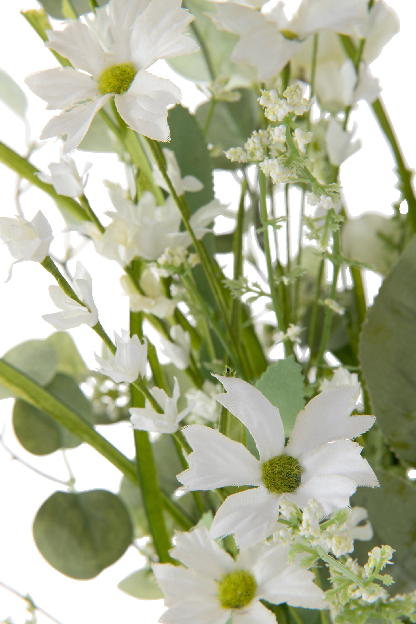 Bouquet Mix Flowers Artificial White