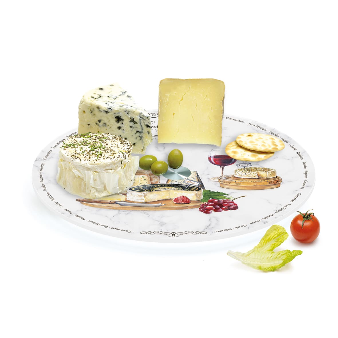 Revolving glass board Ø 32 cm LES FROMAGES