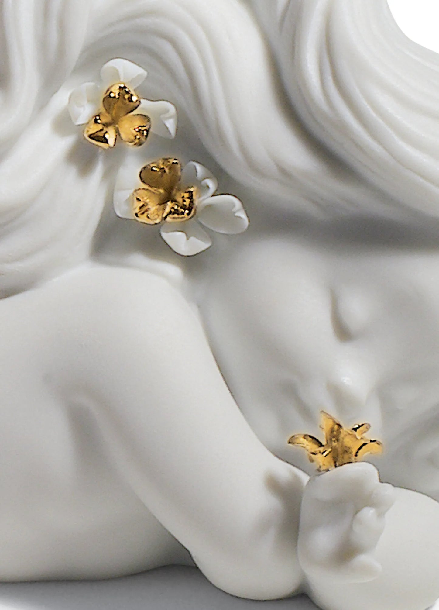 Day Dreaming at Sea Mermaid Figurine. Golden Lustre