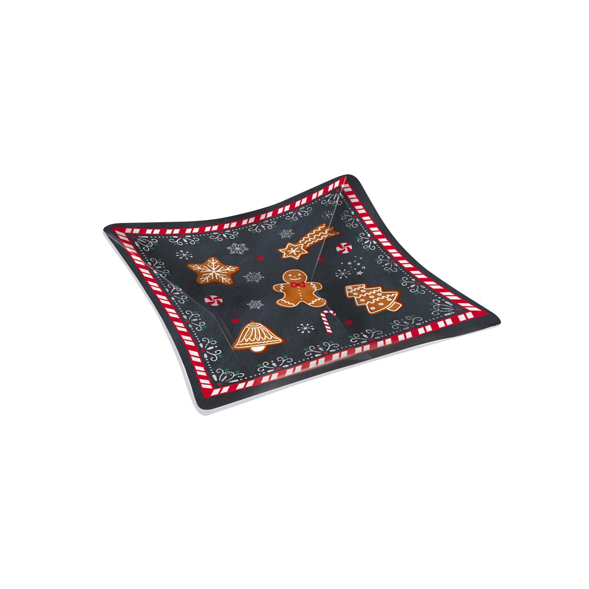 Fine quality glass bowl 13×13 cm GINGERBREAD