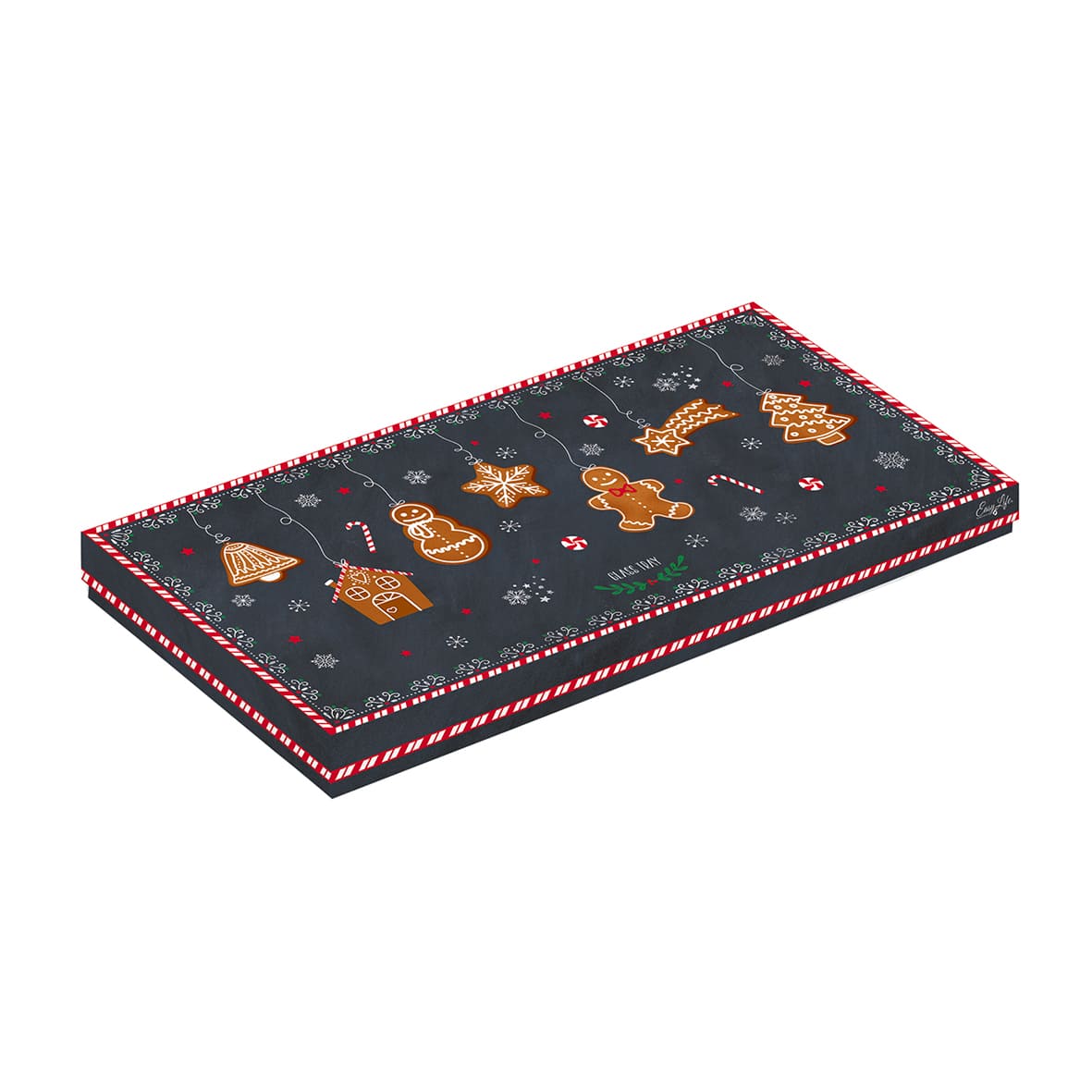 Fine quality glass plate 36×17 cm GINGERBREAD