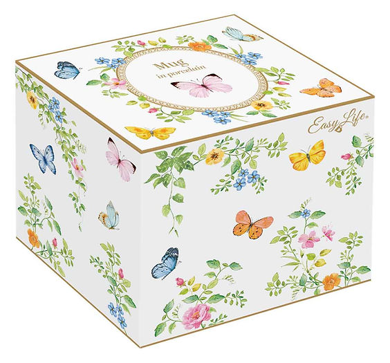 Porcelain mug 350 ml in color box DANCING BUTTERFLIES