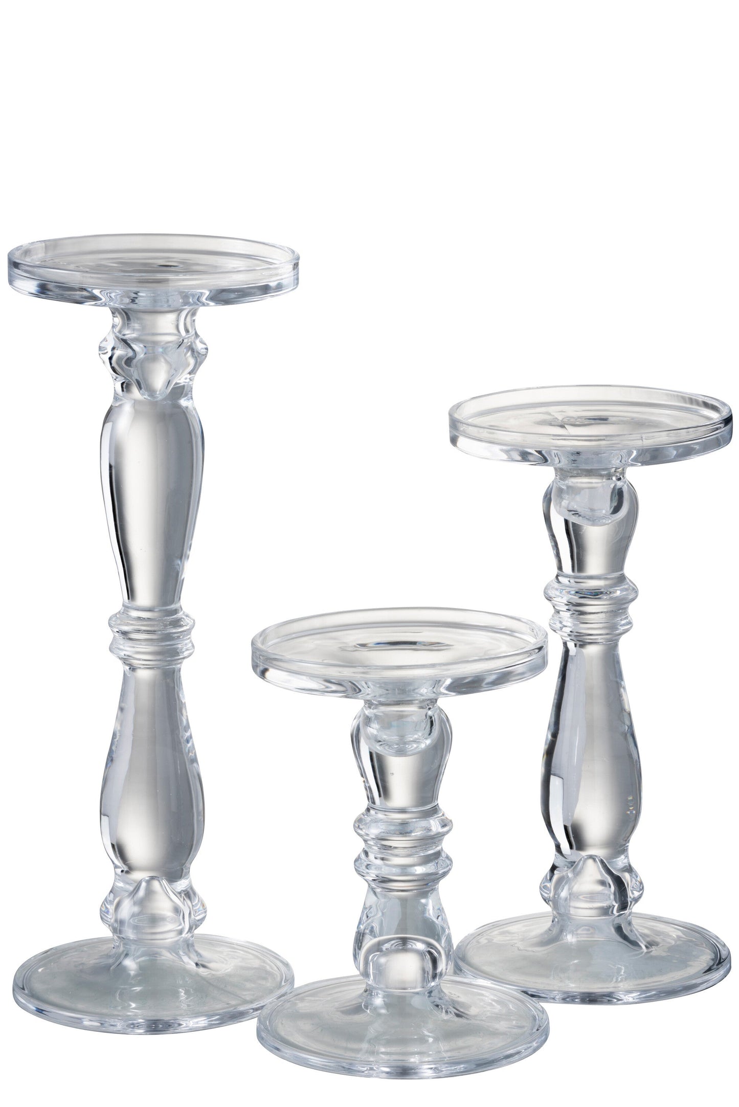 Candlestick/Candle Holder Leti Glass Transparent Medium