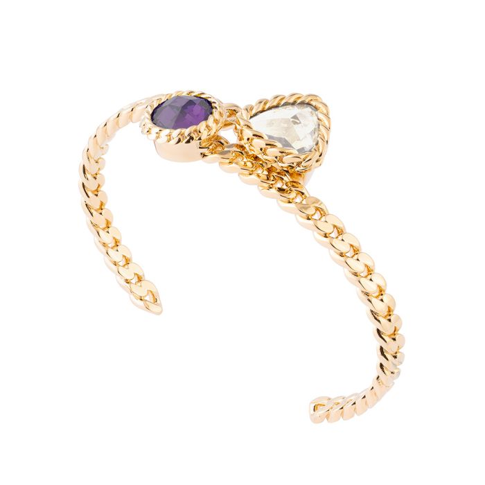 BRACELET IN BRONZE AND STONES