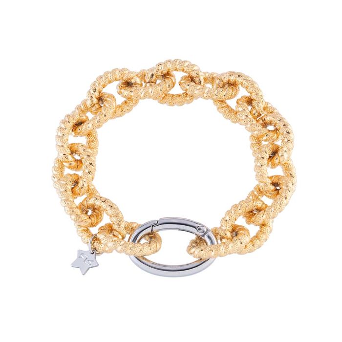Diva bracelet with striped wave mesh