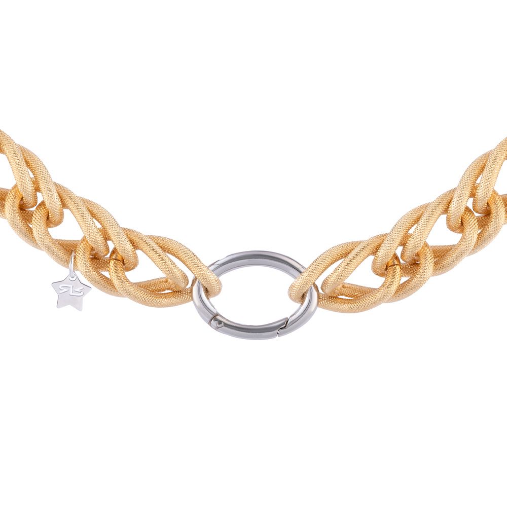 Diva necklace with double curb