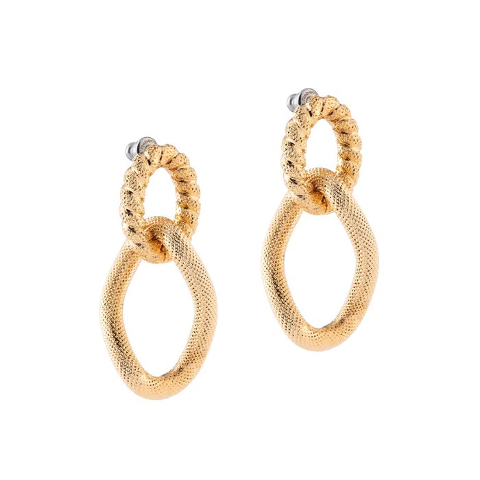 Diva earring with double mixed link