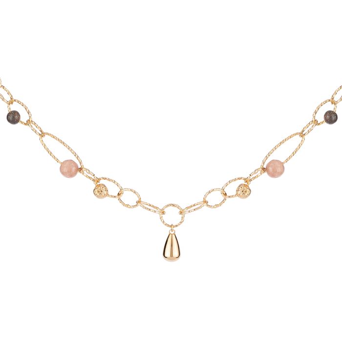 Tulipe necklace with stones