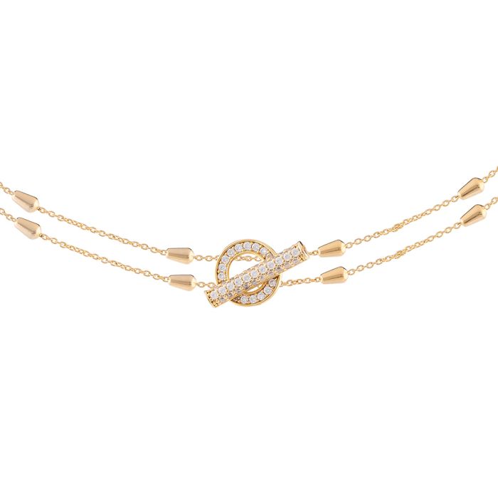 BRONZE AND STONES NECKLACE