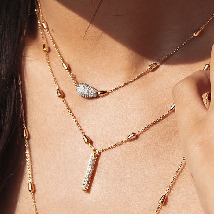 COLLANA IN BRONZO E PIETRE