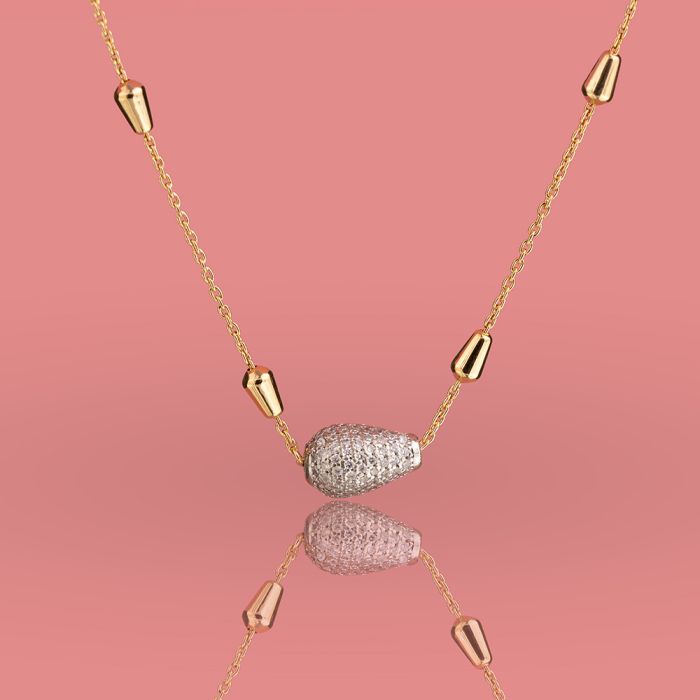 BRONZE AND STONES NECKLACE