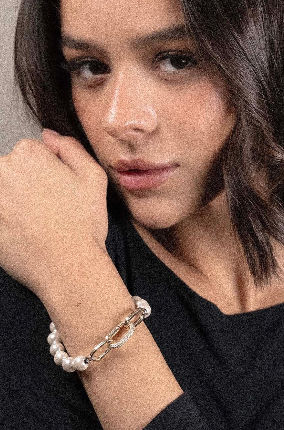 Diva bracelet in large pearls