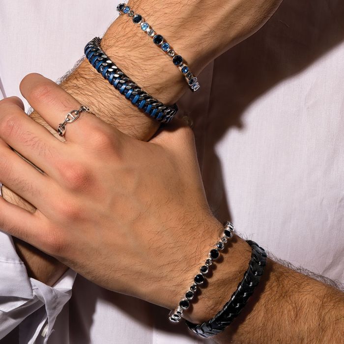 STEEL AND STONES BRACELET