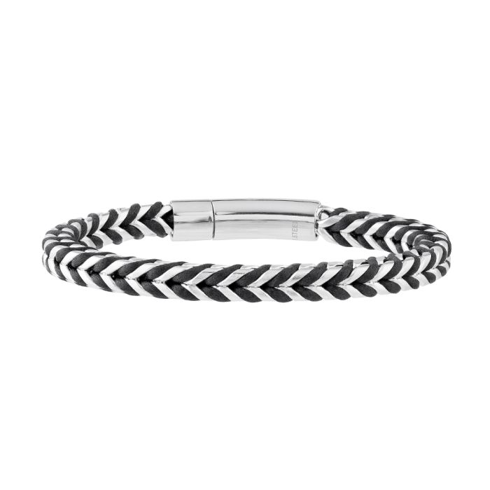 STEEL AND LEATHER BRACELET